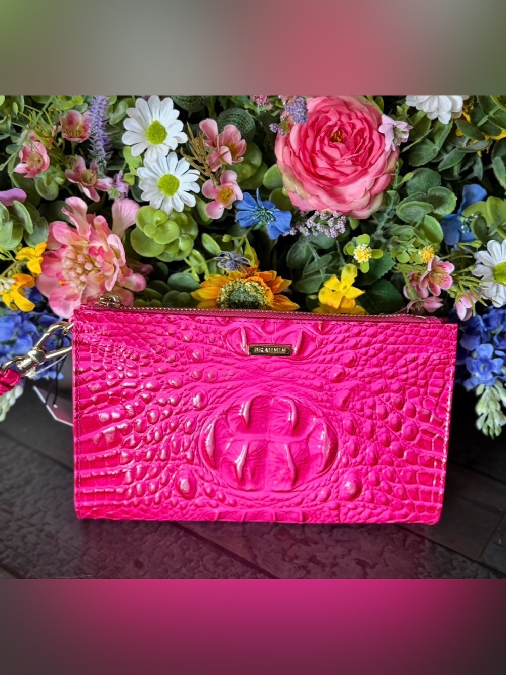FIRM $ Brahmin Daisy Affection Pink Melbourne Genuine Leather NWT PERFECT EYE